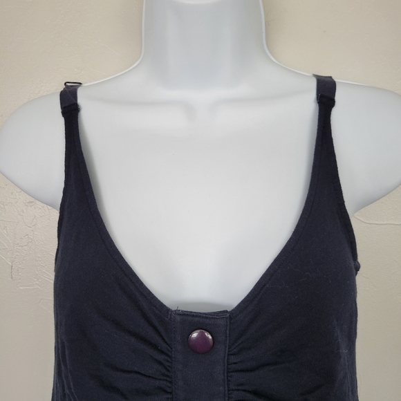 Theory Navy Blue Dress Spaghetti Strap Sleeveless Drop Waist Sporty V-neck - Picture 2 of 8